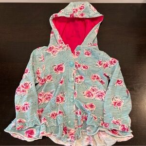First Impressions Floral Button Up Hoodie Sweater